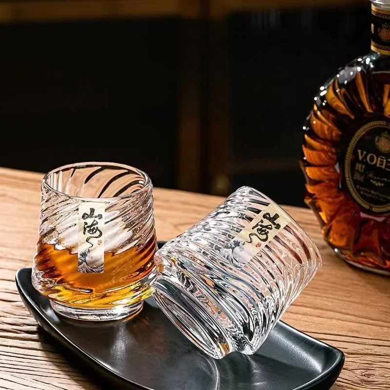 Wine Beer The Whiskey - Cam Viski Bardağı Seti Shanhai Bardağı