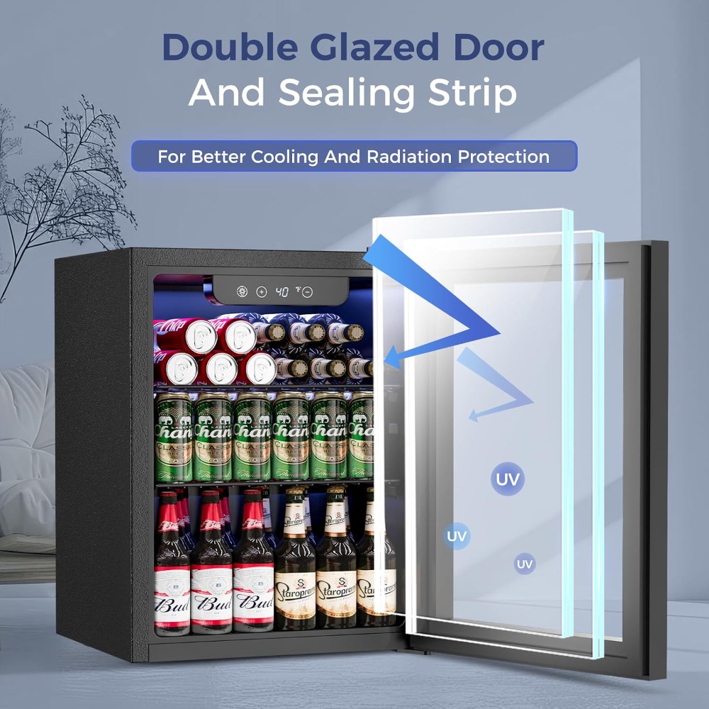 Wine Beer Fridge Small - 1.7 Cu.Ft Mini İçecek Buzdolabı, Soda,