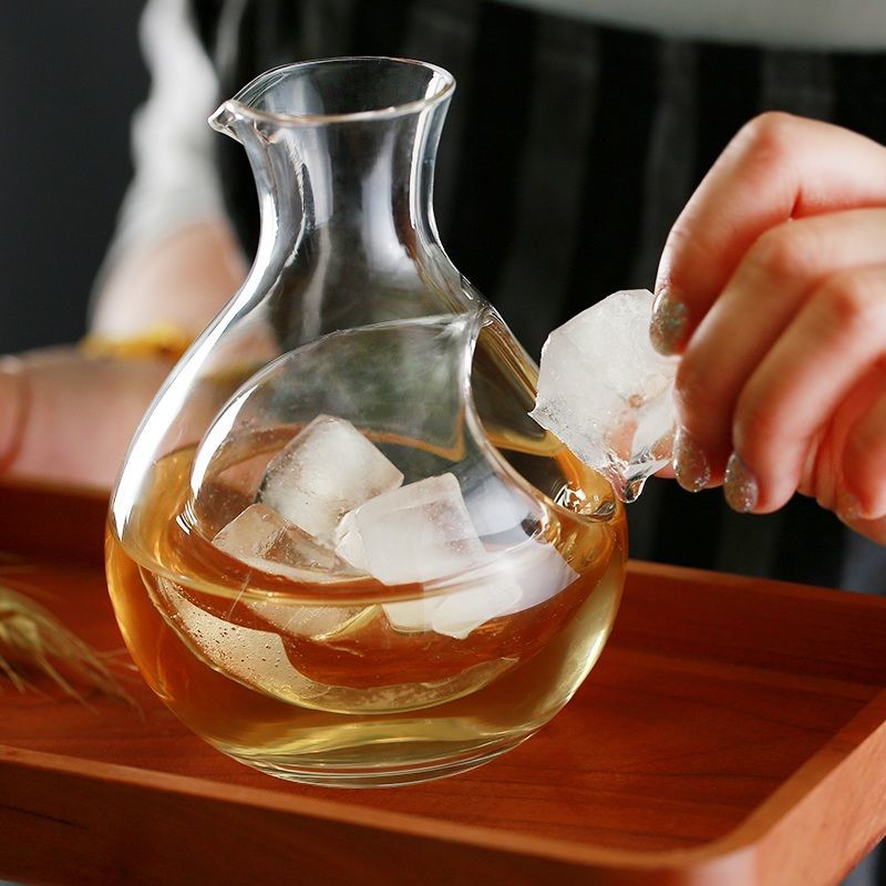 Wine Beer The Whiskey - Kurşunsuz Şeffaf Kristal Cam Sürahi Modern