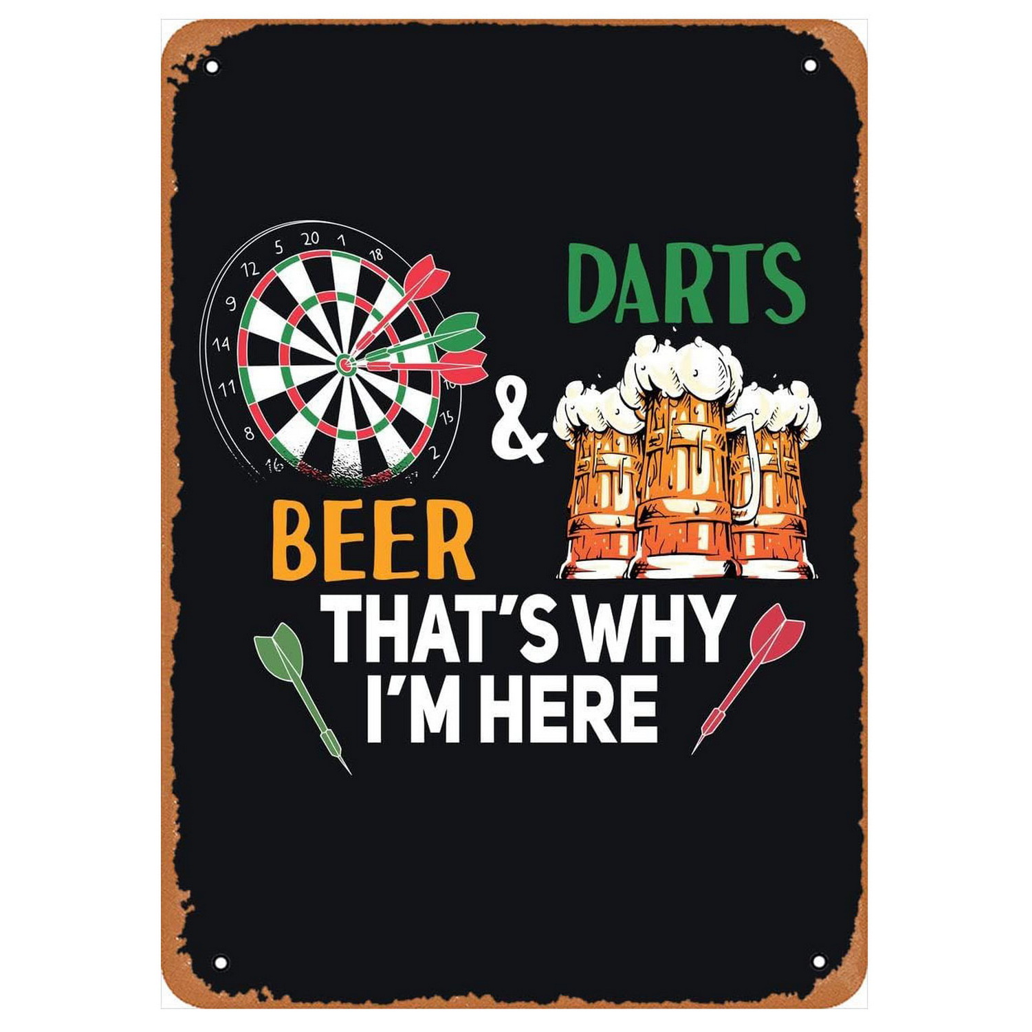 Vintage Dart ve Bira Metal Tab - Wine Tag Label incelemesi ve fiyatı